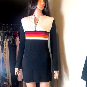 FREE PEOPLE retro look sweater dress
